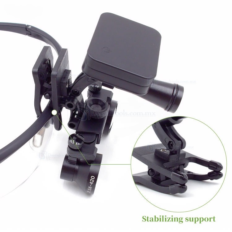 L&aacute;mpara LED dental de clip de 5W con 2 bater&iacute;as magn&eacute;ticas y hasta 60000lux